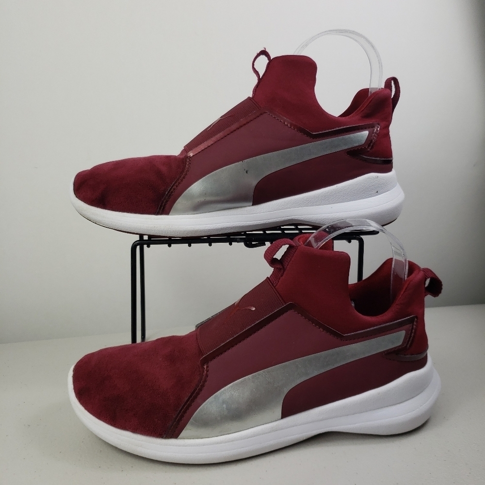 PUMA Women's Sneakers size 8 red burgundy - Picture 4 of 13